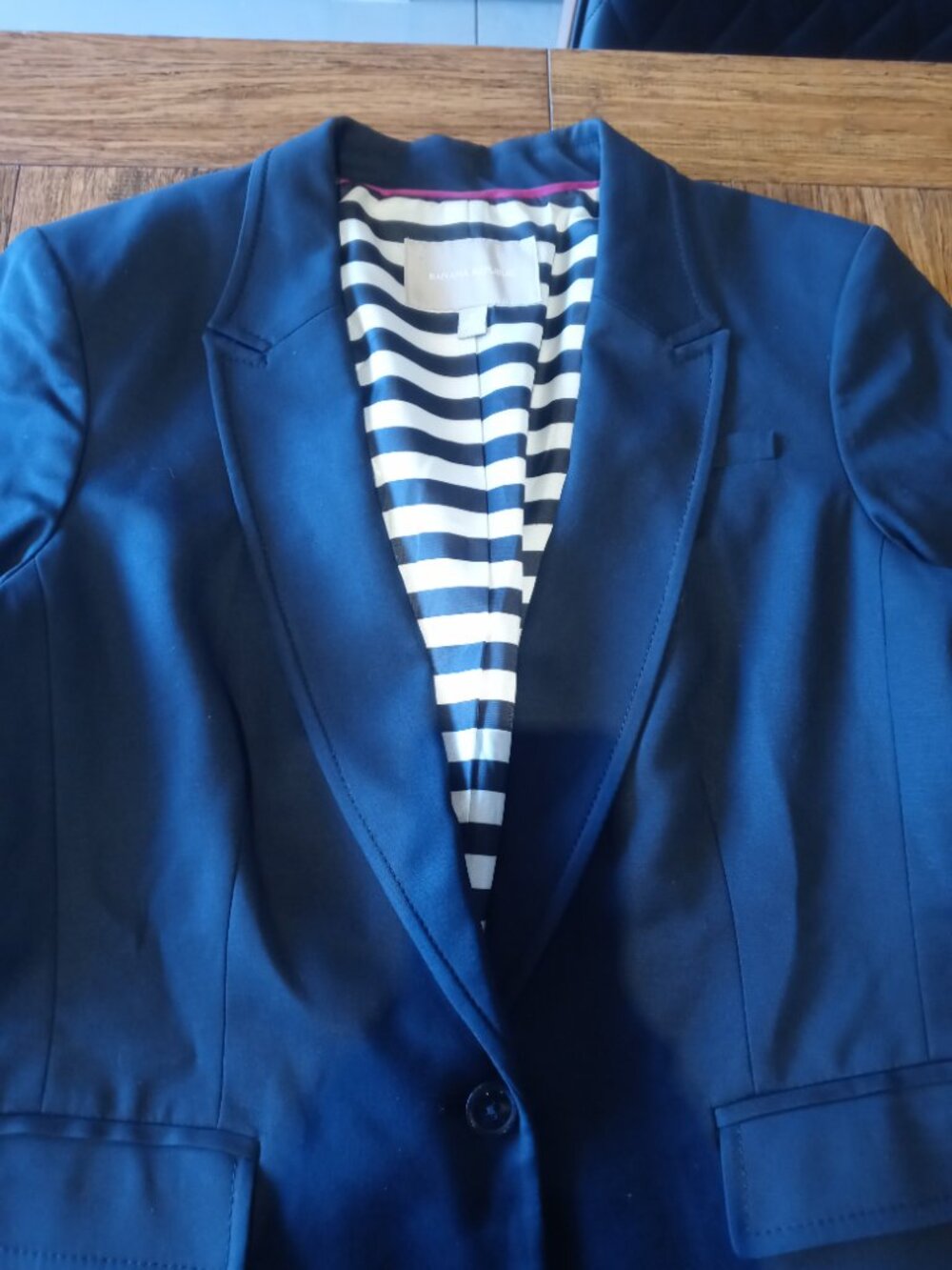 BANANA REPUBLIC 2 button jacket in navy (sz12) - Picture 4 of 16